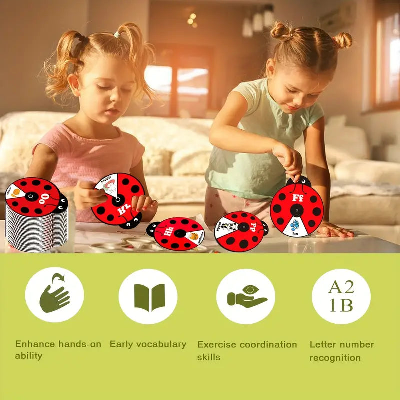 FILIO SpinLearn™ – Montessori Rotating Flash Card Learning Toy (Ages 2–5)