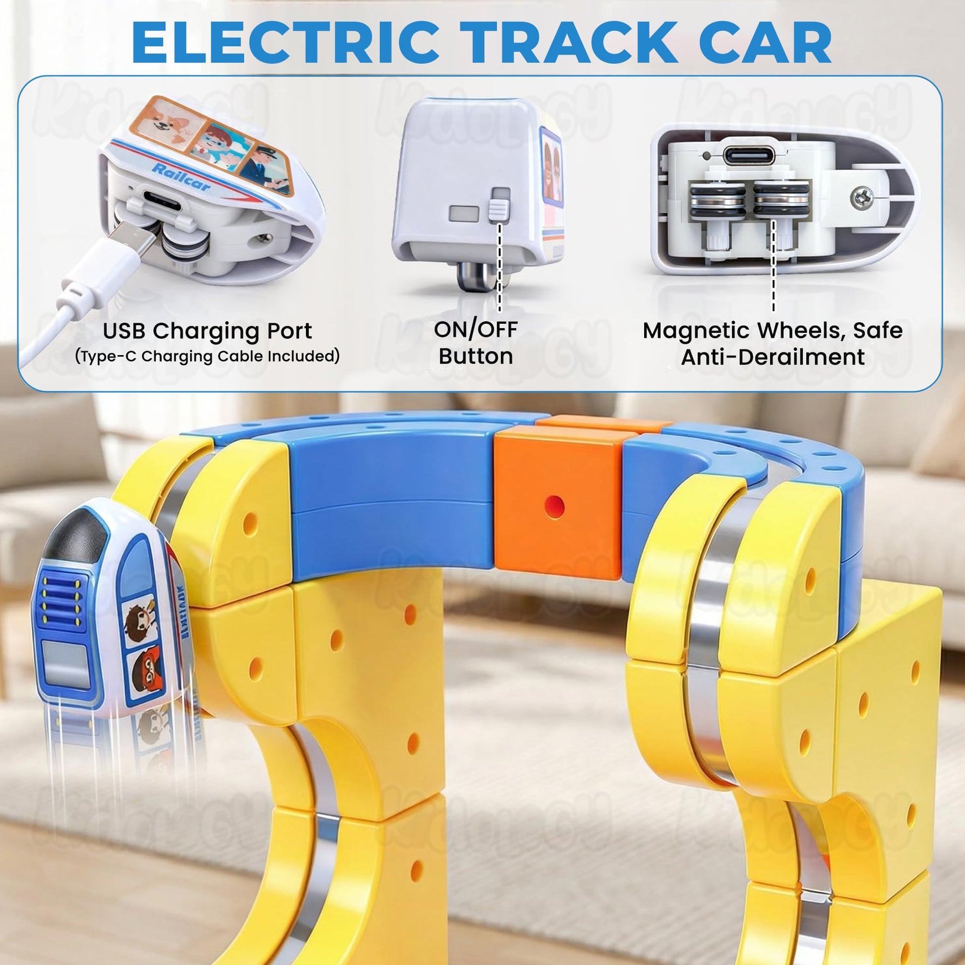 Magnetic Monorail DIY Versatile Track Car