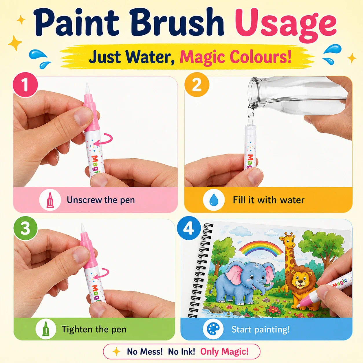 Magic Water Coloring Book | 🔥FLAT 50% SAVINGS🔥