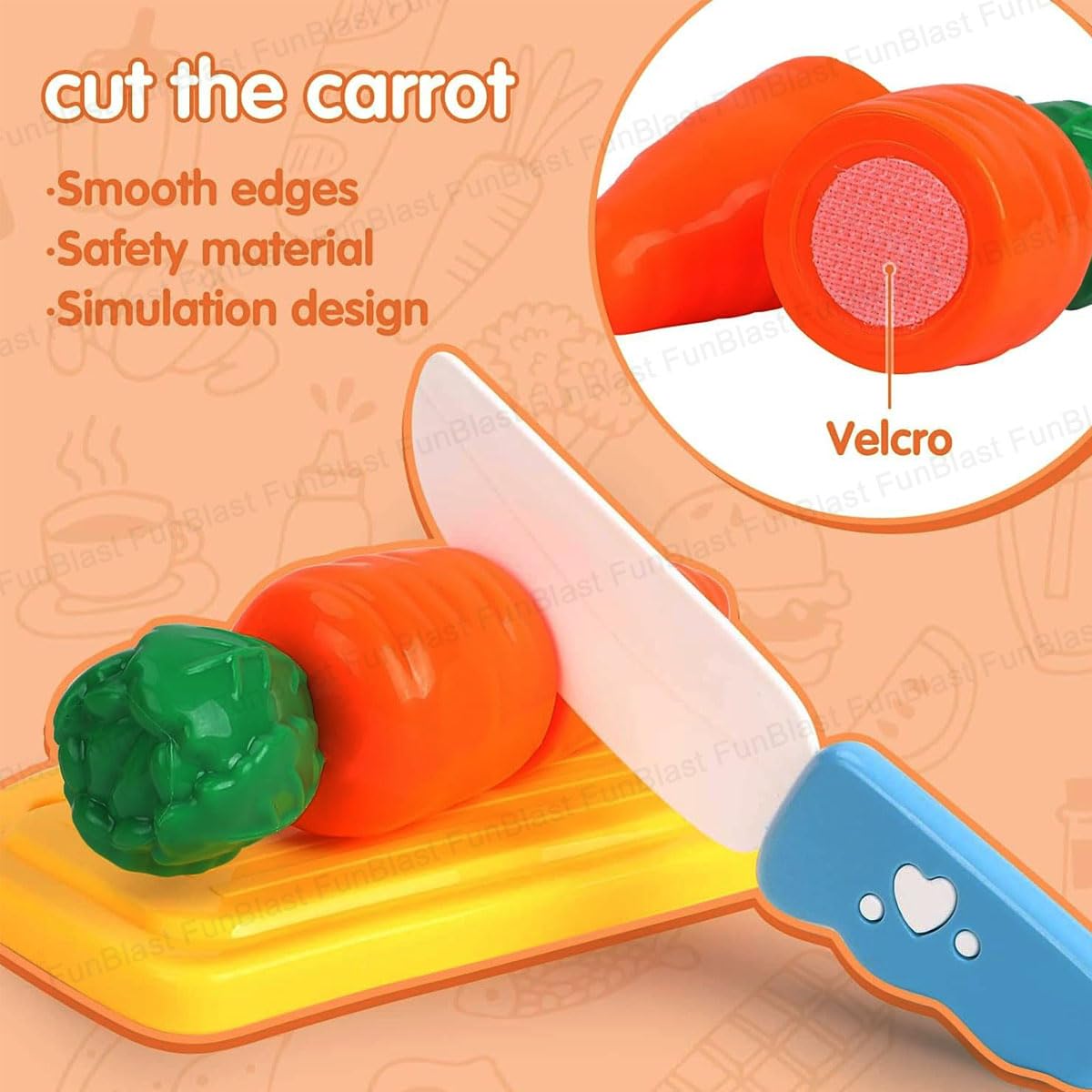 Filio™ Montessori Fruits & Vegetables Cutting Toy Set