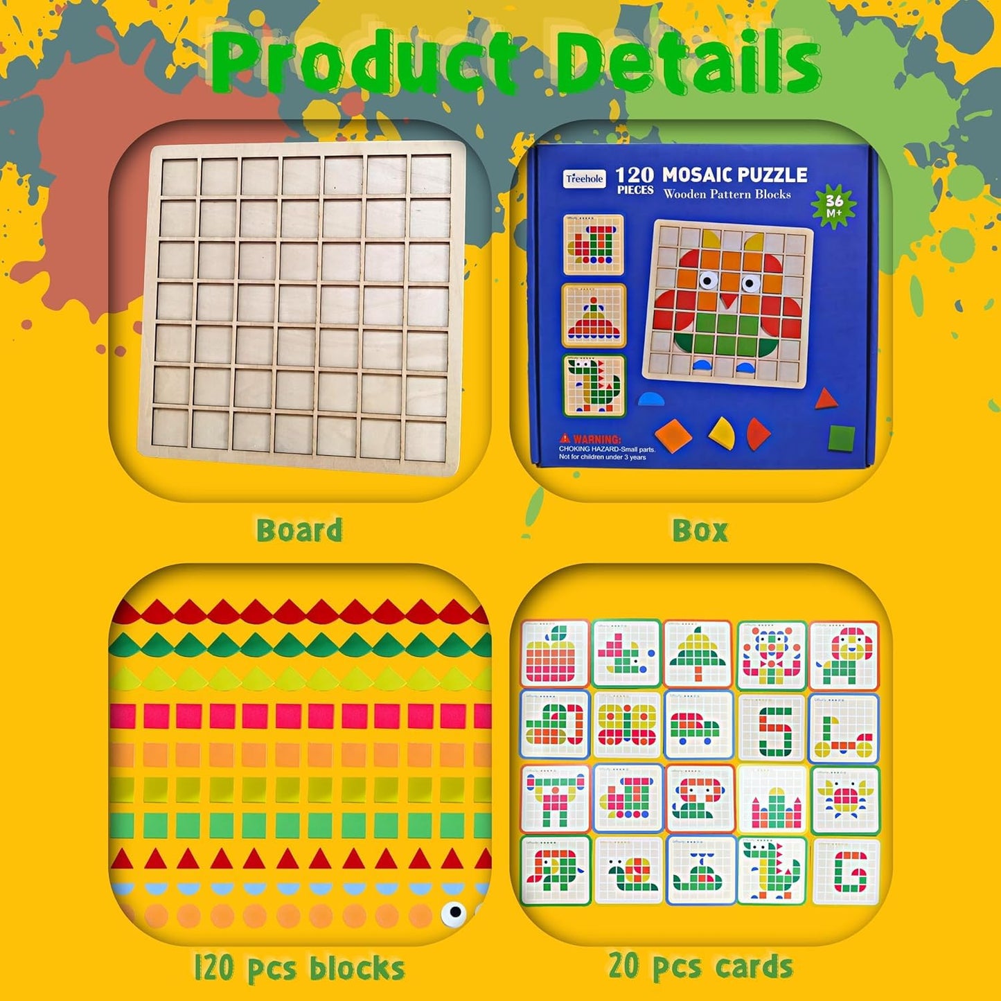 Filio 120pcs Wooden Brain Booster Blocks