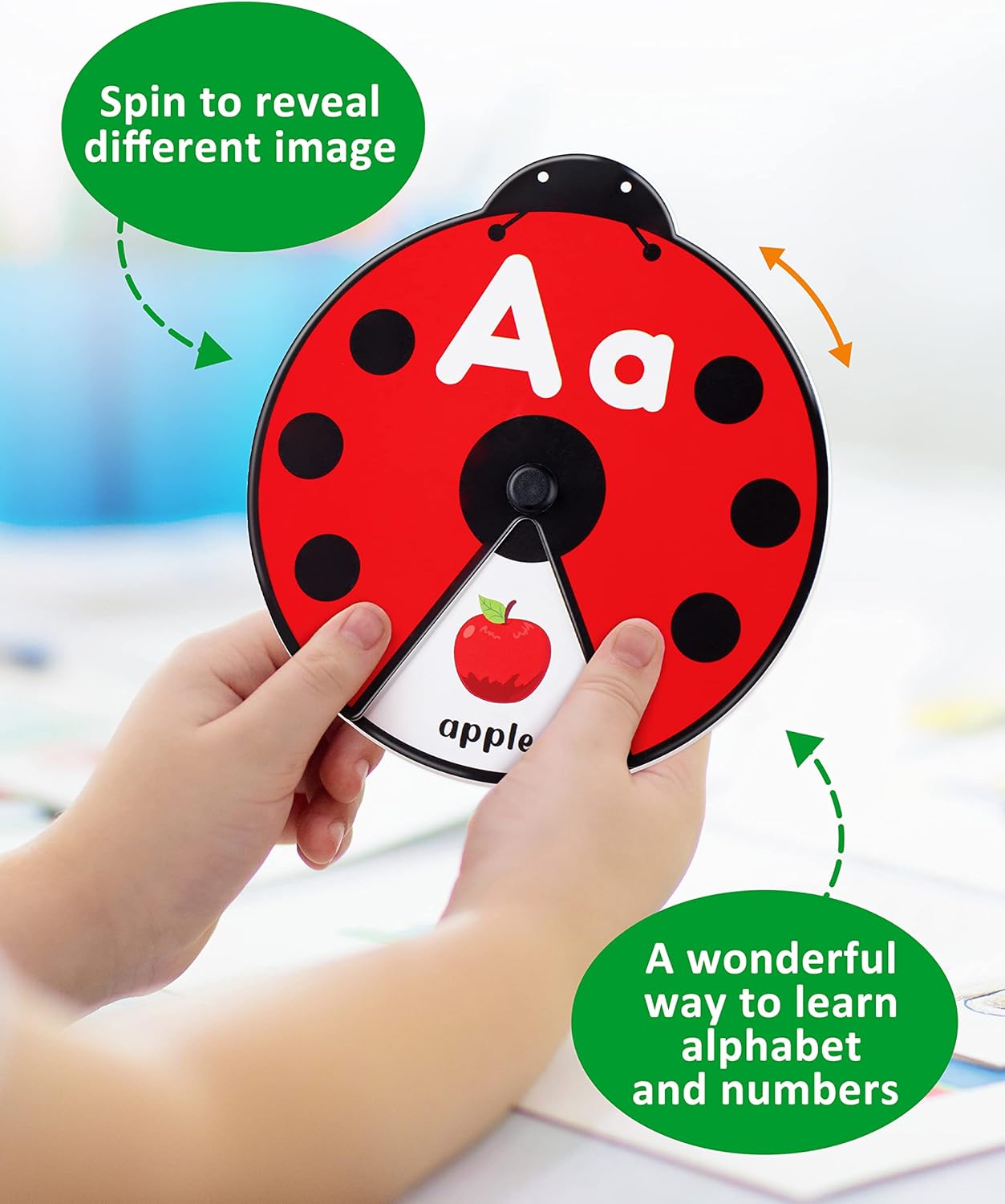 FILIO SpinLearn™ – Montessori Rotating Flash Card Learning Toy (Ages 2–5)