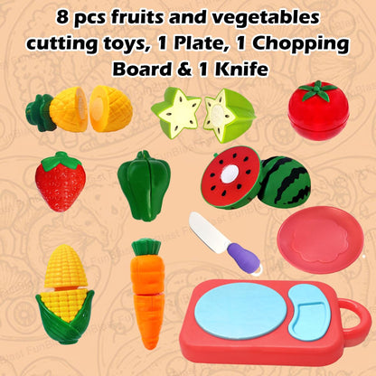 Filio™ Montessori Fruits & Vegetables Cutting Toy Set