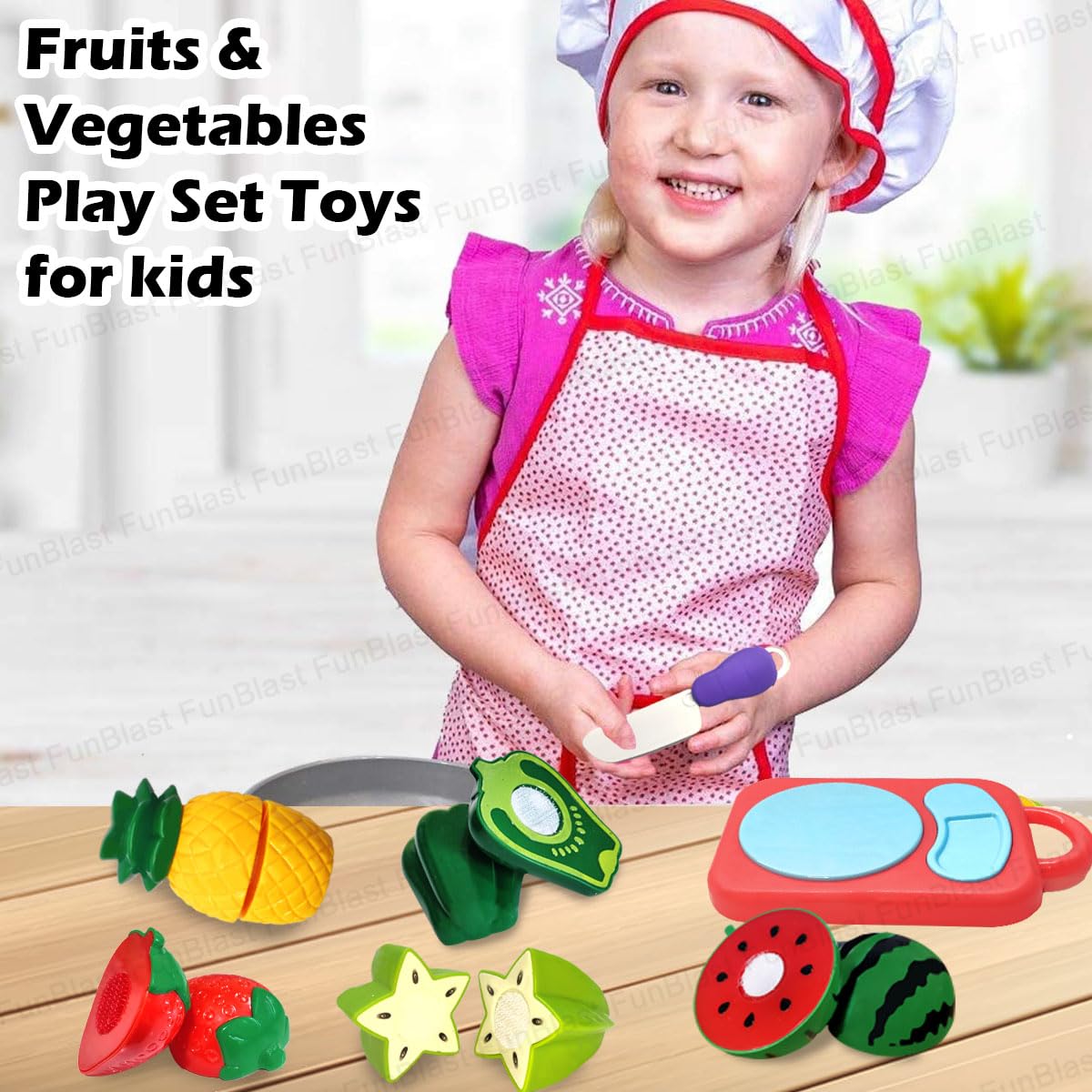 Filio™ Montessori Fruits & Vegetables Cutting Toy Set