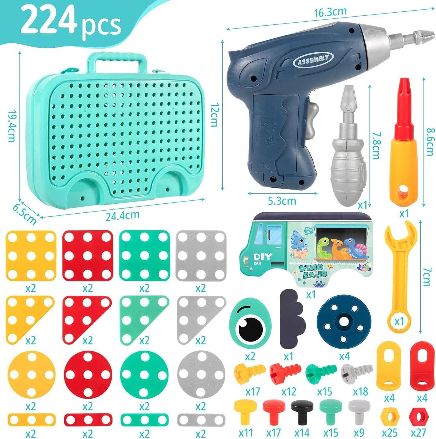 Filio Little Engineer™ DIY Montessori Tool Kit 224 PCS