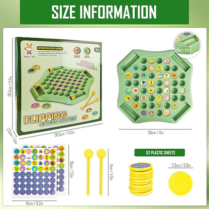 Flip & Match Animal Memory Game Board 4-Player Educational Puzzle Toy for Kids & Family