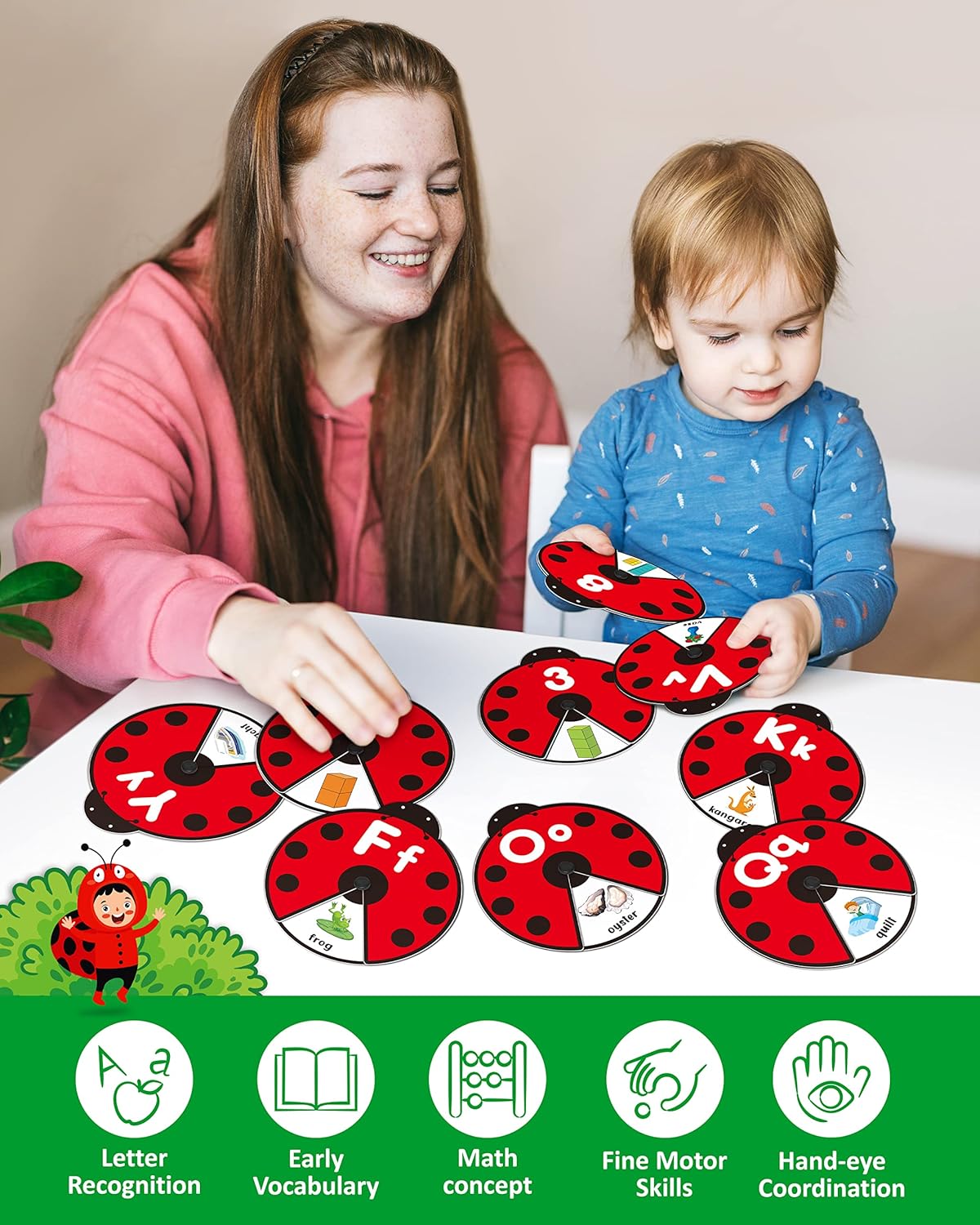 FILIO SpinLearn™ – Montessori Rotating Flash Card Learning Toy (Ages 2–5)