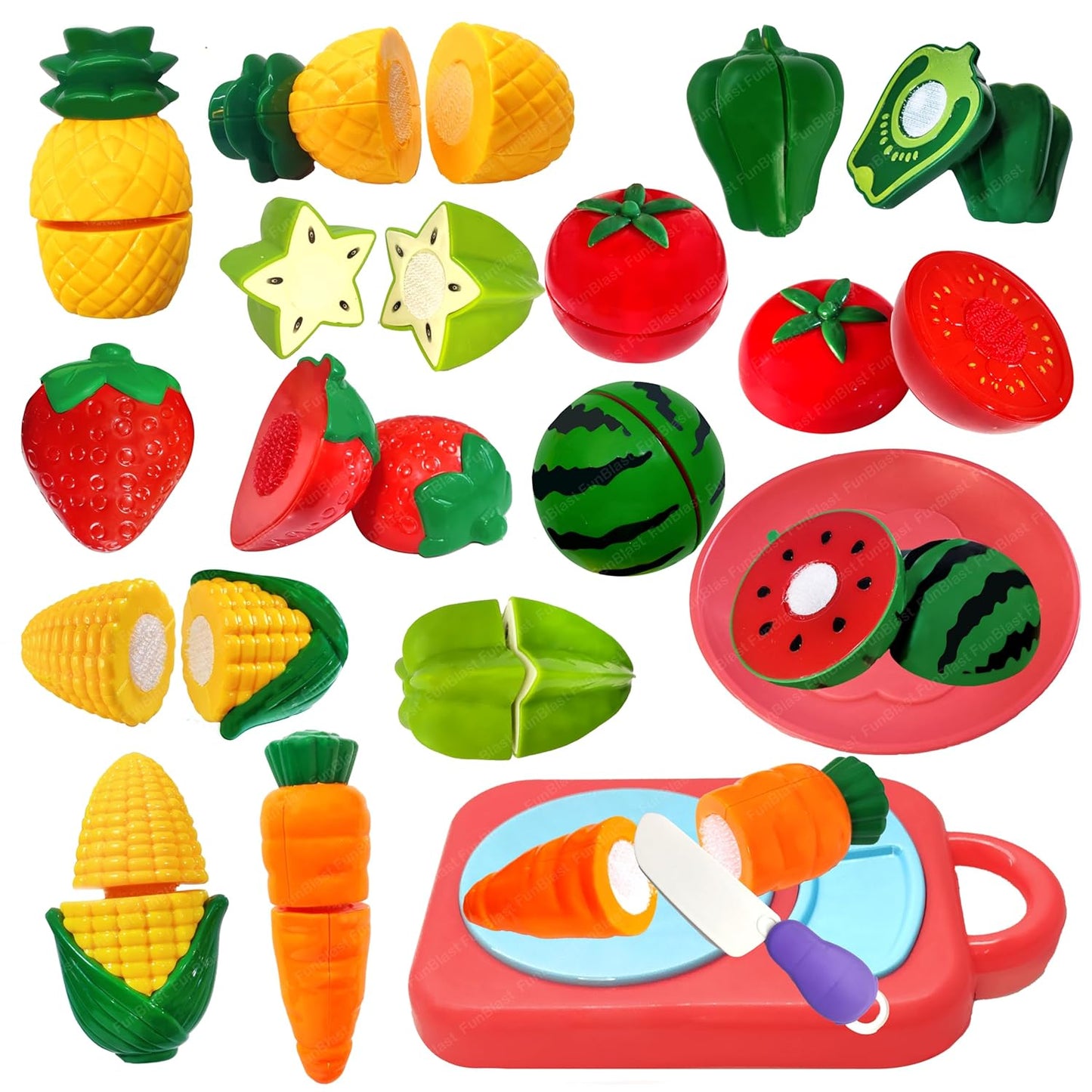 Filio™ Montessori Fruits & Vegetables Cutting Toy Set