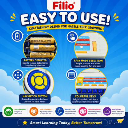 Filio Smart Learning Laptop™ | Interactive Educational Toy for Kids (3+ Years)