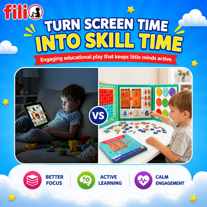 Filio Smart Math & Literacy Board™ | Improve Counting, Reading & Focus | Ages 3+