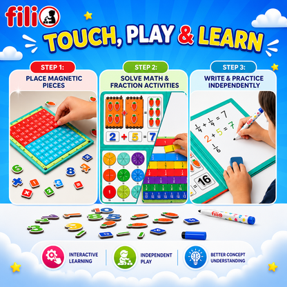 Filio Smart Math & Literacy Board™ | Improve Counting, Reading & Focus | Ages 3+