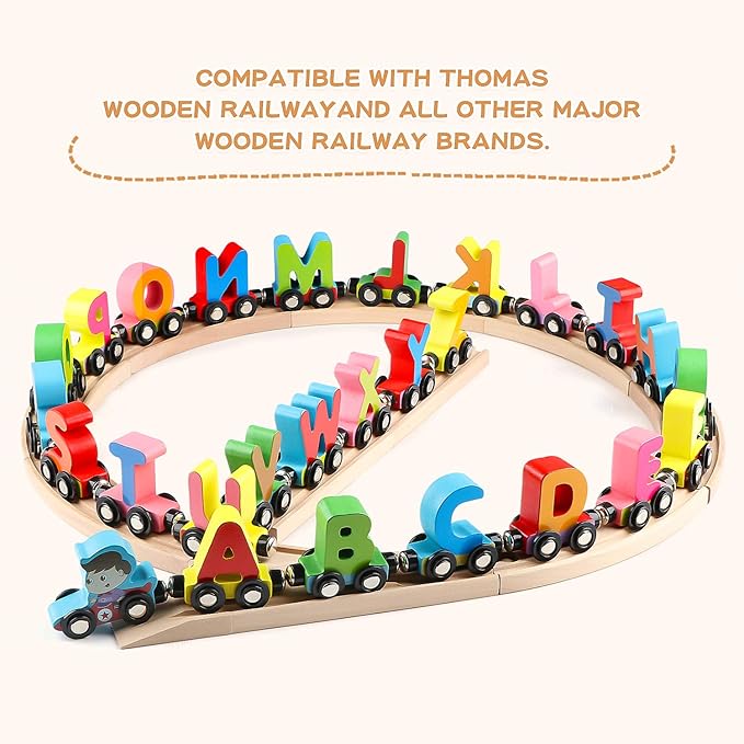Filio Wooden Magnetic ABC Train – Fun Learning Toy