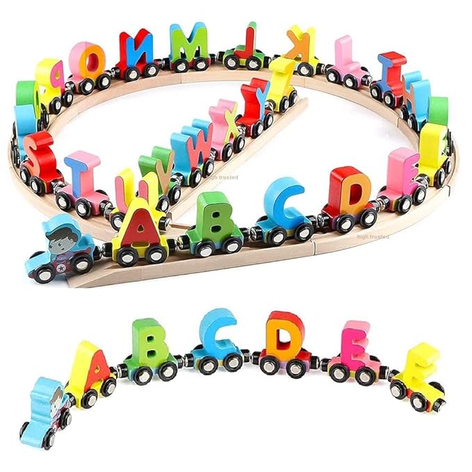 Filio Wooden Magnetic ABC Train – Fun Learning Toy