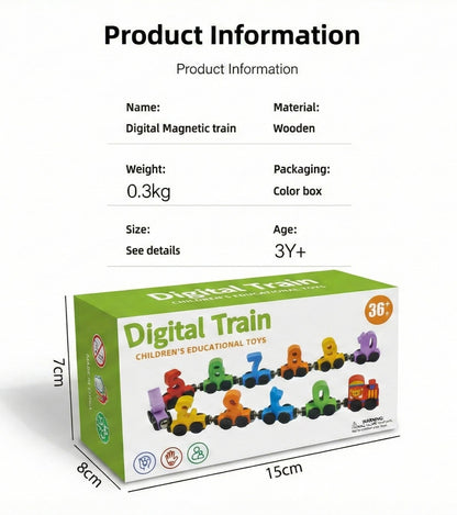 Filio Educational Wooden Magnetic 1–10 Number Train