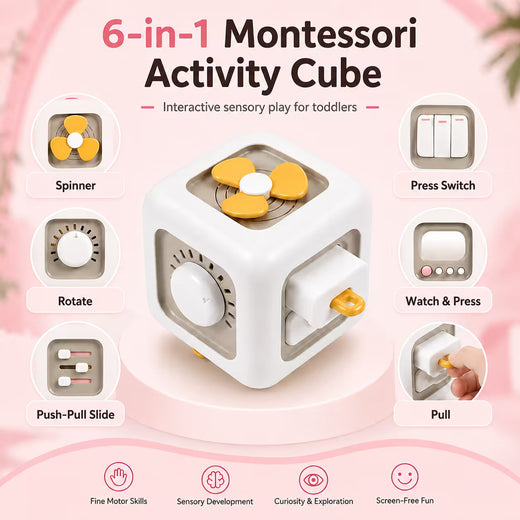 Filio BusyCube™ 6-in-1 Montessori Activity Cube